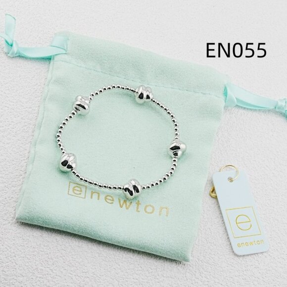 Enewton Platinum Spiral Bead Mix Bracelet